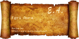Egri Aura névjegykártya